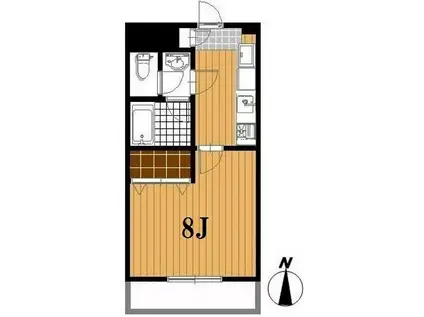 クレストハイツ(1K/1階)の間取り写真