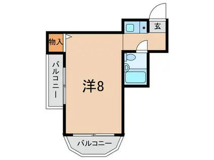 シティライフ桜ヶ丘(ワンルーム/2階)の間取り写真