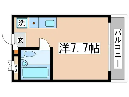 コスモス三鷹台(ワンルーム/B1階)の間取り写真