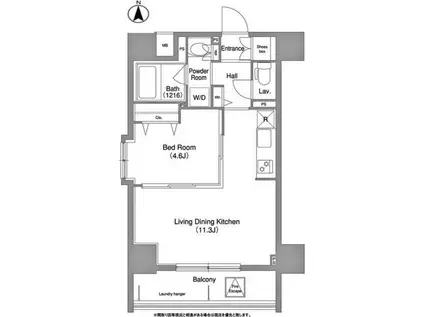 コンフォリア町屋(1LDK/2階)の間取り写真