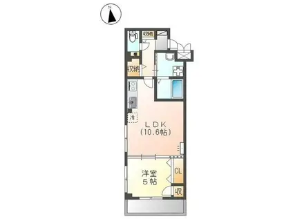 アベリア コンフェッティ(1LDK/3階)の間取り写真