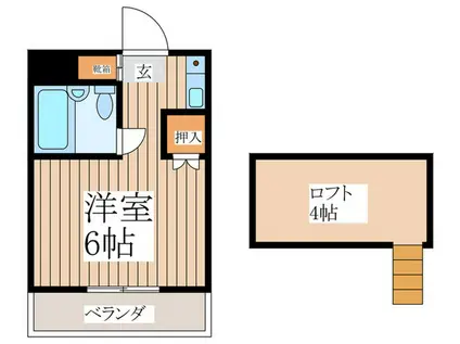 サンパレスI東伏見(ワンルーム/1階)の間取り写真