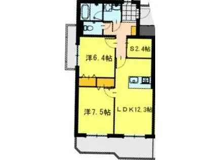 WISTERIA SAKURA(2LDK/1階)の間取り写真