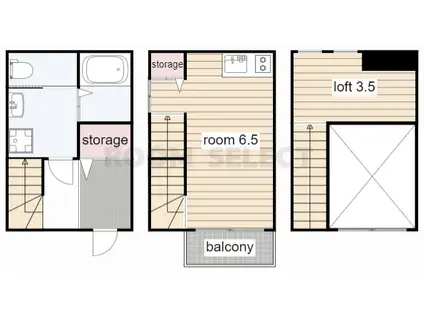 MAISON DE REVE(1K/1階)の間取り写真