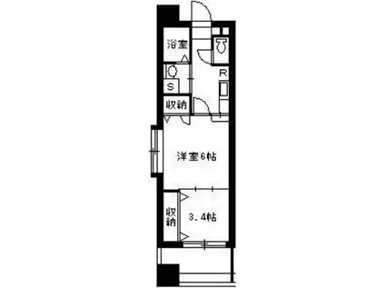 レインボービル(2K/5階)の間取り写真