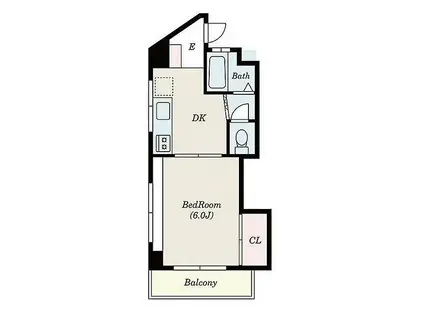 IMPRESS白河(1DK/3階)の間取り写真