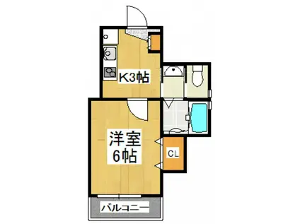 COLLETTES(1K/1階)の間取り写真