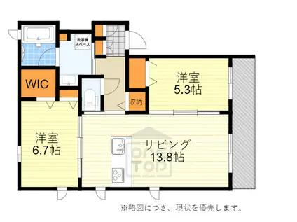 メゾ・フォルテ(2LDK/2階)の間取り写真