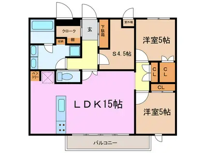 MOTHER(2SLDK/2階)の間取り写真