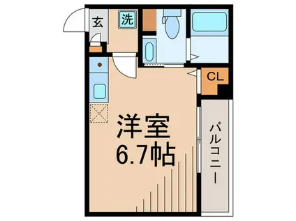 カサフエンテ北沢(ワンルーム/3階)の間取り写真