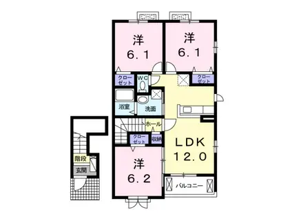 BERG (3LDK/2階)の間取り写真