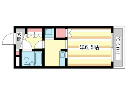 みつがらす(ワンルーム/1階)の間取り写真