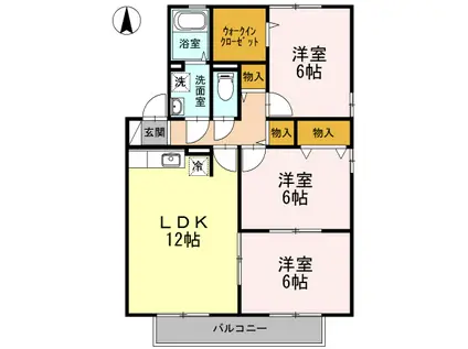 リヴェール(3LDK/2階)の間取り写真