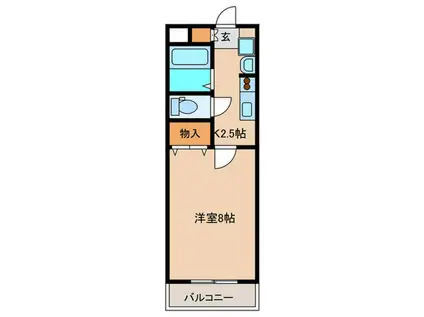 ラッキーズハイツ(1K/1階)の間取り写真