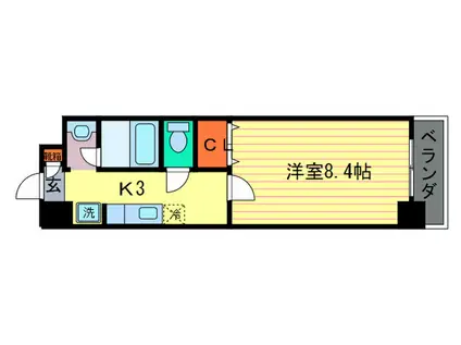 JUMEAUX HONNETETE(1K/7階)の間取り写真