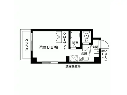 BLUME武庫之荘(1K/2階)の間取り写真