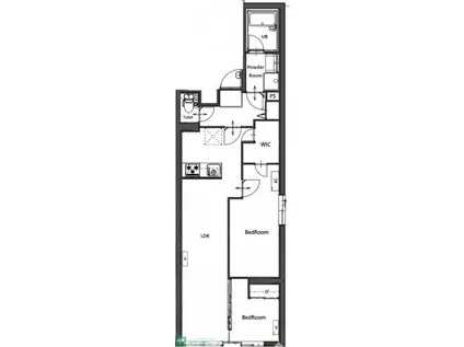 CREATIF東日暮里(2LDK/5階)の間取り写真