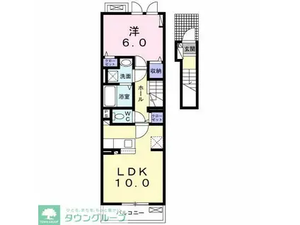 プチ・ボナール(1LDK/2階)の間取り写真