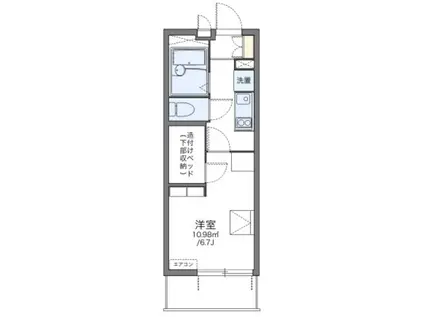 レオパレスSENSUIIII(1K/2階)の間取り写真