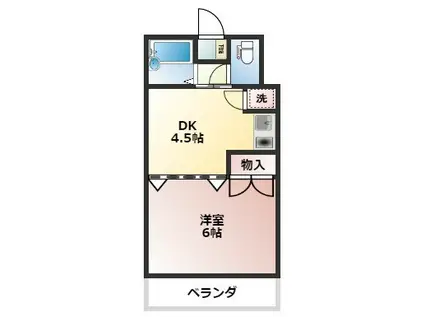 ウィステリ(1DK/3階)の間取り写真