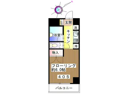 マルサン西千葉ビル(1K/4階)の間取り写真