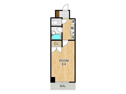 イタニティ・イハラ(1K/7階)の間取り写真