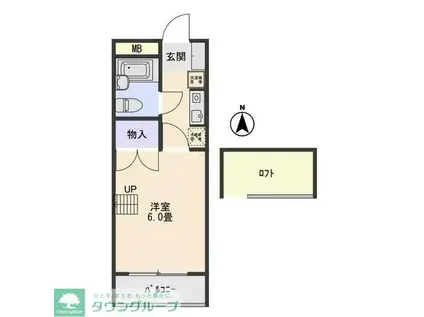 トゥ・エスポワール(1K/3階)の間取り写真