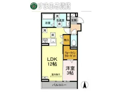 ソル・クラート(1LDK/3階)の間取り写真