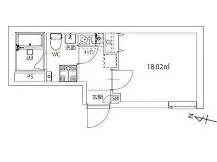 LUDENS沼袋FR(1K/4階)の間取り写真