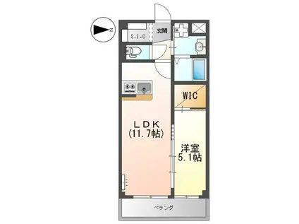 ＪＲ山陽本線 東福山駅 徒歩7分 2階建 築9年(1LDK/2階)の間取り写真
