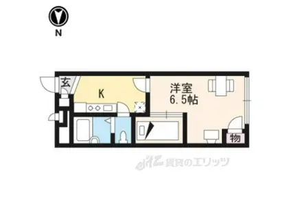 レオパレス万里小路ウエスト(1K/2階)の間取り写真