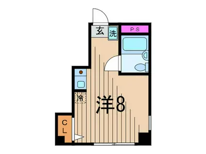 ドリームマンション(ワンルーム/2階)の間取り写真