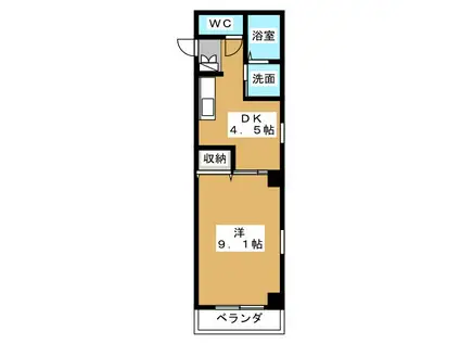 ル・レーヴ安西(1DK/5階)の間取り写真