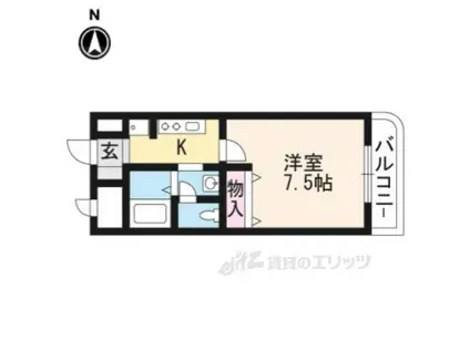 アーバンコート・まはたぎ(1K/3階)の間取り写真