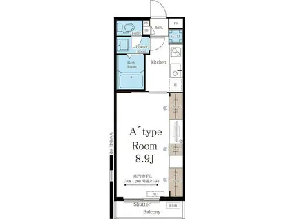 リブリ・LA MILONGA(1K/3階)の間取り写真