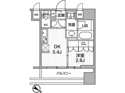 NIDO SUGAMO(1DK/4階)の間取り写真