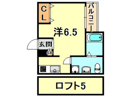 MIDWAY HILL板宿STA(ワンルーム/1階)の間取り写真