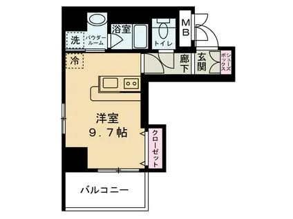 インザグレイス天神橋(ワンルーム/3階)の間取り写真