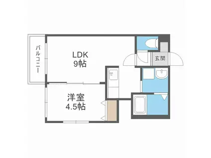 ル・ファールN3(1LDK/3階)の間取り写真