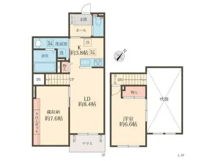 ソル・アスール(1SLDK/1階)の間取り写真