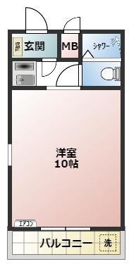 コーポ三和新大宮I号館(ワンルーム/1階)の間取り写真