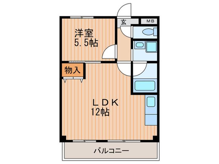 L&CスターハイツNO8(1LDK/1階)の間取り写真
