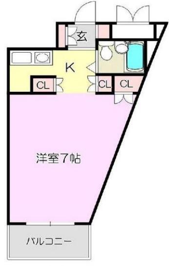 エトワール北梅田(1K/7階)の間取り写真