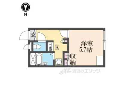 レオパレス政木(1K/1階)の間取り写真