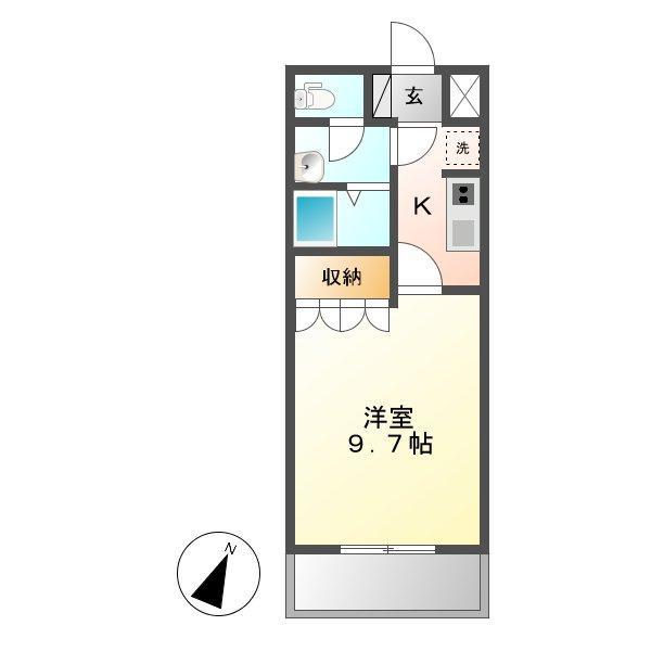 カタマ ポポラーレ(1K/1階)の間取り写真