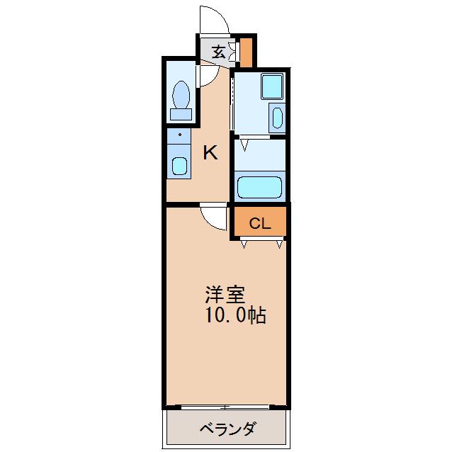 YOSHIX代官町(1K/7階)の間取り写真