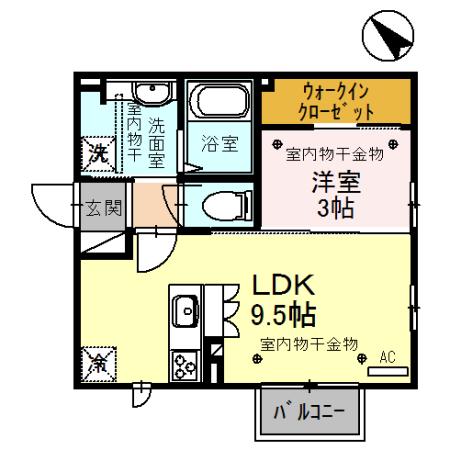RECENTESEIWA(1LDK/2階)の間取り写真