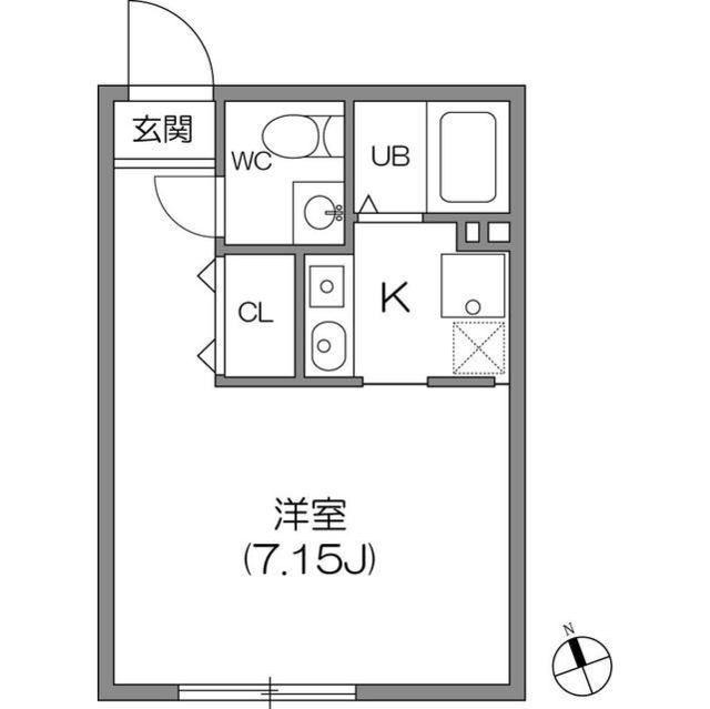 ZESTY神楽坂I(ワンルーム/4階)の間取り写真