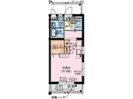 ソレアード権現(ワンルーム/5階)の間取り写真