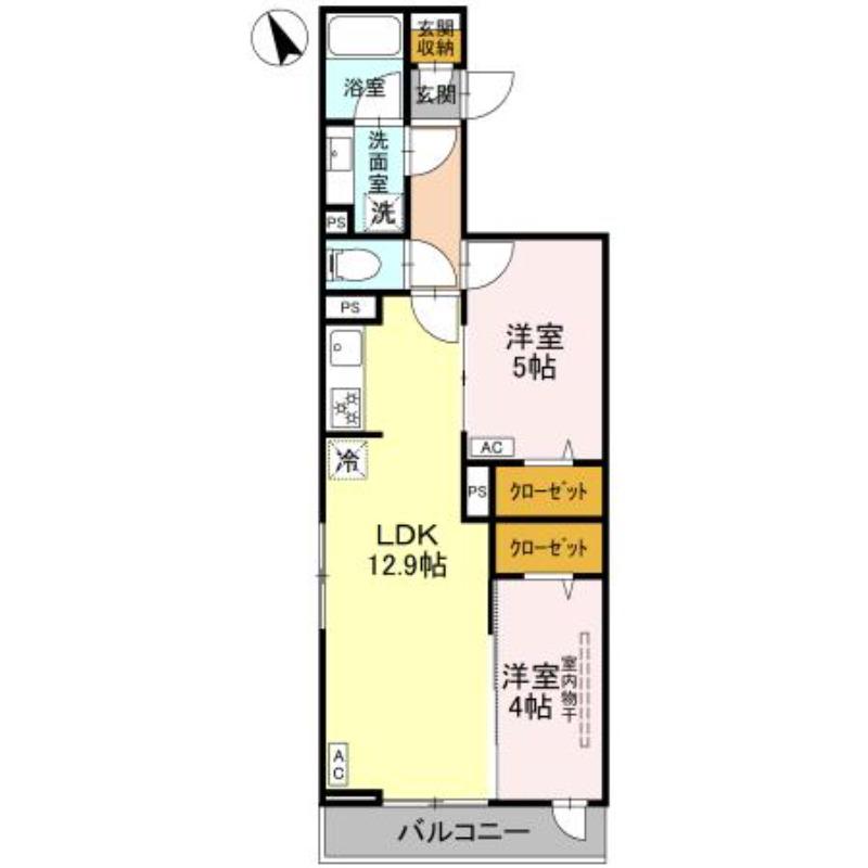 D-SERENOくすのき台(2LDK/2階)の間取り写真